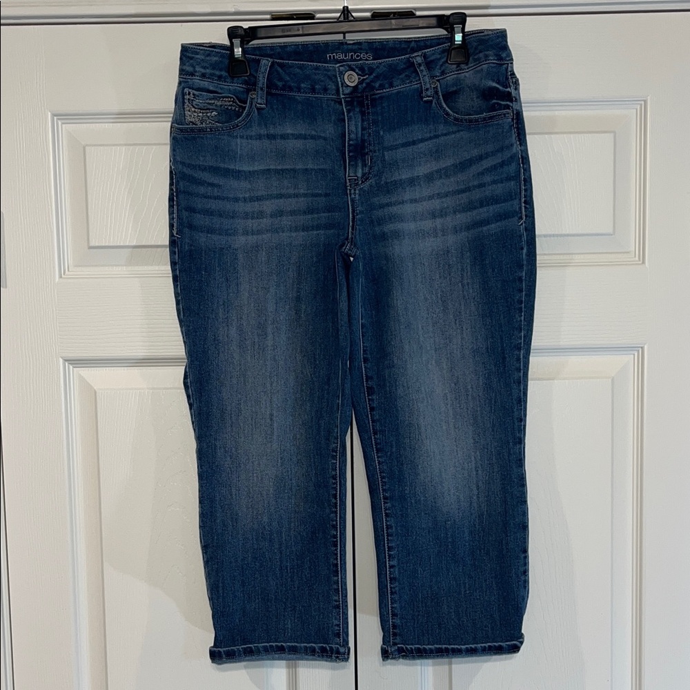 Maurices Dark Blue Ankle Jeans